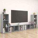 TV ormarići 4kom siva boja betona 107x35x37cm konstruirano drvo - Beton siva 4 | shoptok.hr