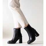Gemre Black eco-leather block-heeled ankle boots Almase | Shoptok.si