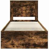 Krevetna konstrukcija s uzglavljem Dimljeni hrast 90 x 190 cm | shoptok.hr