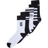 Trendyol Multi-Colored Men's 5-Pack Cotton Striped Lettering Embroidered College-Tennis-Mid-Length Socks Cene