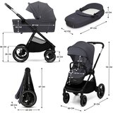 Kinderkraft dječja kolica Nea 2 3u1, Deep Grey B | shoptok.hr