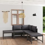 Maison Chic Seti vrtnega pohištva - Vrtna garnitura - Vrtni pohištvo set z blazinami 6-delna poli ratan siva, (21796323) | Shoptok.si