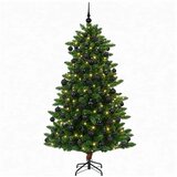  Umjetno božićno drvce s kuglicama 210 cm 300 LED lampica - 210 cm s LED-ima i crnim lopticama | shoptok.hr