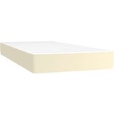  Box spring postelja z vzmetnico krem 90x200 cm umetno usnje, (20725323) | Shoptok.si