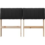  Tapecirani uzglavlje Crna 120 cm Čvrsto borovo drvo | shoptok.hr