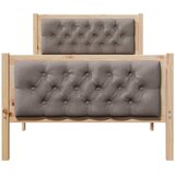  Krevetna konstrukcija Sivo-smeđa 90 x 200 cm Čvrsto borovo drvo | Eponuda.com
