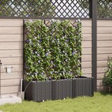 vidaXL Vrtni lonec Črn Plastika 120 x 40 x 142 cm Lonec Zunanji lonec Cene