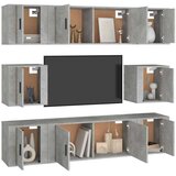  8-dijelni set TV ormarića siva boja betona konstruirano drvo | shoptok.hr