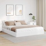 Krevet s od storage Čista bijela 183 x 213 cm Umjetna koža | Eponuda.com
