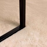  Faux Rabbit Fur Rug Bež 200 x 200 cm Poliester | shoptok.hr