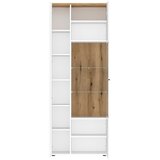 Modern Living Vitrina Dalano, Bela, Barva Hrasta | Shoptok.si