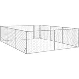 vidaXL Zunanji pasji boks z vrati 3x4x1 m pocinkano jeklo | Shoptok.si