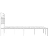 Metalni okvir za krevet s uzglavljem bijeli 160x200 cm | shoptok.hr