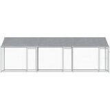  Kavez za pse s krovom i vratima sivi 6x2x2 m pocinčani čelik | shoptok.hr