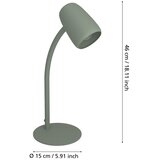Eglo 901831 - Stona lampa CARLO 1xE14/18W/230V zelena | Eponuda.com