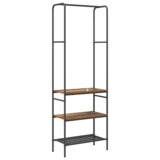 vidaXL stalak za odjeću s policama staro drvo 60 x 30 x 171 cm | shoptok.hr