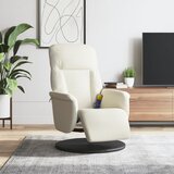 vidaXL Masažni naslanjač z oporo za noge krem žamet | Shoptok.si