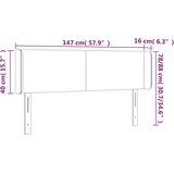  Uzglavlje s ušima smeđesivo 147x16x78/88 cm od tkanine | shoptok.hr