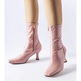 Gemre Pink ankle boots with low heels Luisella | Shoptok.si