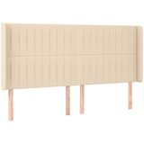  LED uzglavlje krem 183 x 16 x 118/128 cm od tkanine | shoptok.hr