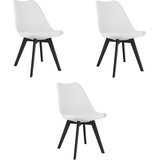 Mark stolica - bijele / crne noge x 3 | shoptok.hr