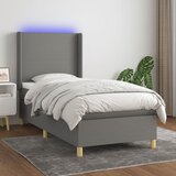  box spring s madracem LED tamnosivi 100x200 cm tkanina | shoptok.hr
