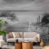  Foto tapeta - On the beach - black and white 200x140 Standard | shoptok.hr