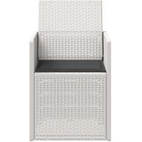  Vrtne stolice za blagovanje 2 pcs Bijela i antracit PP | shoptok.hr