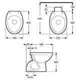  STOJEĆA WC ŠKOLJKA ODVOD U POD POLO INKER | shoptok.hr