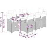vidaXL 9-dijelni vrtni bistro set od poliratana s jastucima sivi | shoptok.hr