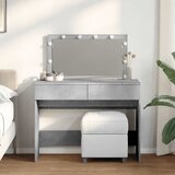  Toaletni stolić s LED svjetlima siva boja betona 100x40x120 cm | shoptok.hr