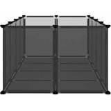  Kavez za male životinje crni 144 x 74 x 46,5 cm PP i čelik | shoptok.hr