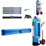  Profesionalni Set za Pranje Solarnih Panela pod pritiskom (120bar, 300qm/h, 15m karbon teleskop) Cene