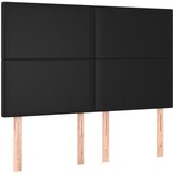 Maison Chic Posteljno vzglavje - Vzglavna omarica 4 kosa črn 72x5x78/88 cm umetno usnje, (22078277) | Shoptok.si