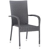 SUNFUN Vrtni stol Sunfun Neila (63 x 56 x 94 cm, jeklo in polietilen, antracitne barve) | Shoptok.si