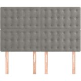  Uzglavlja 4 kom svjetlosivi 72 x 5 x 78/88 cm baršunasti | shoptok.hr