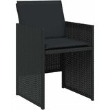  9-dijelni vrtni blagovaonski set s jastucima crni od poliratana | shoptok.hr