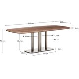 Kave Home Jedilna miza v orehovem dekorju 110x220 cm Melvar – | Shoptok.si