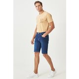 Altinyildiz classics Men's Navy Blue Comfort Fit Relaxed Fit 5-Pocket Flexible Denim Jeans Shorts | Shoptok.si
