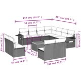  12-dijelni vrtni set s jastucima crni poliratan | shoptok.hr