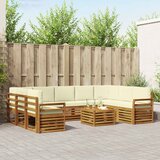  Set vanjskih sofa 10 kom. Prirodna i krem | shoptok.hr