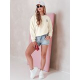 DStreet Bluza damska oversize z haftem SOFTSLON ecru | Shoptok.si