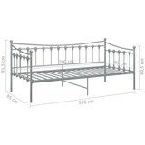  Posteljni okvir siv kovinski 90x200 cm, (20646852) | Shoptok.si