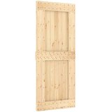 vidaXL Drsna vrata s kompletom vodil 85x210 cm trdna borovina | Shoptok.si
