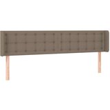  LED posteljno vzglavje taupe 203x16x78/88 cm blago, (20932560) | Shoptok.si