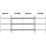  Sigurnosna rešetka za prozore s 3 poprečna okvira 3 kom. Srebrna 630-1140 mm | Shoptok.si