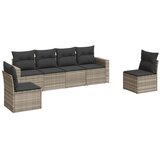 Maison Chic Seti vrtnega pohištva - Vrtna garnitura - Vrtni pohištvo set 6-delna z blazinami siv poli ratan, (21806056) | Shoptok.si