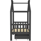  Okvir za dječji krevet s ladicom tamnosivi 70 x 140 cm borovina | shoptok.hr