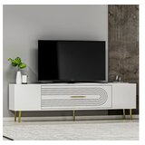 Hanah home TV komoda Dekol3, 150x48,2x29,6 cm, Bijelo-Zlatne boje | Eponuda.ba
