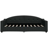  Dnevni krevet na razvlačenje crni 90 x 190 cm od tkanine | shoptok.hr